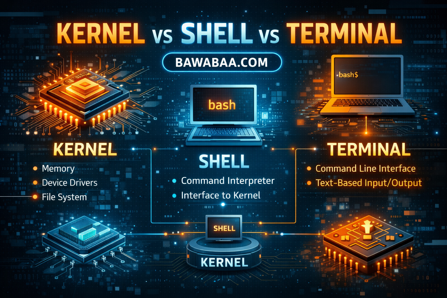 Kernel vs Shell vs Terminal – The Clear Explanation for Beginners